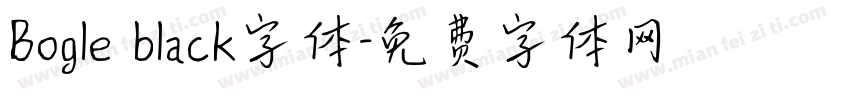 Bogle black字体字体转换
